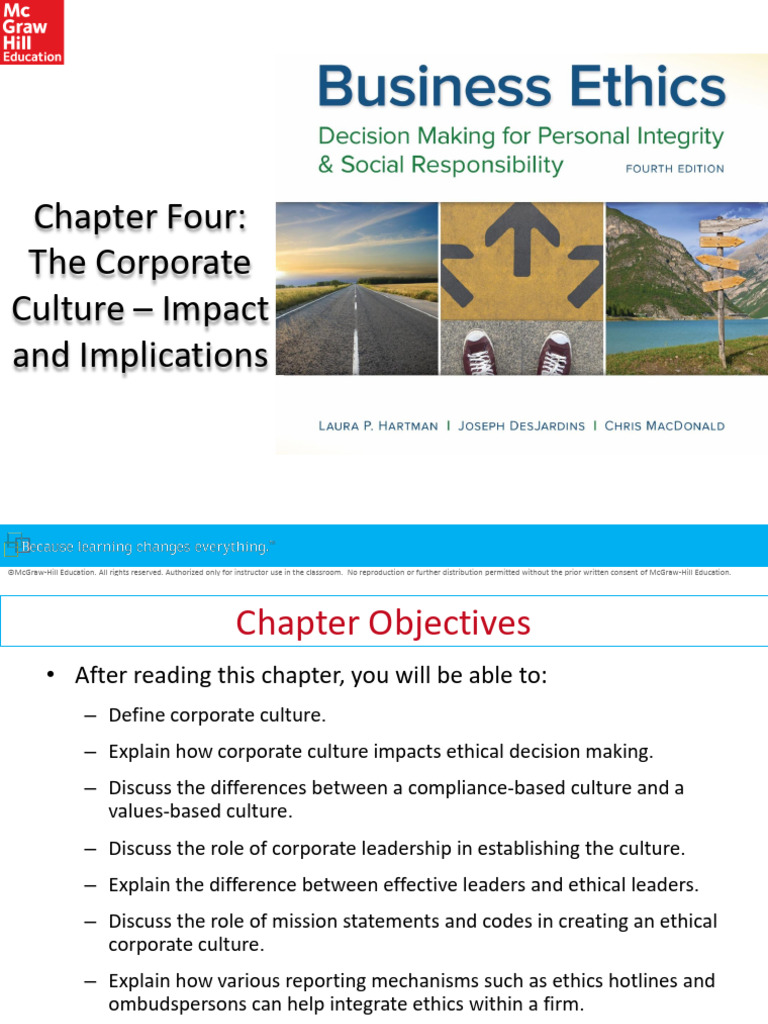 Ch04 The Corporate Culture | PDF | Organizational Culture | Leadership