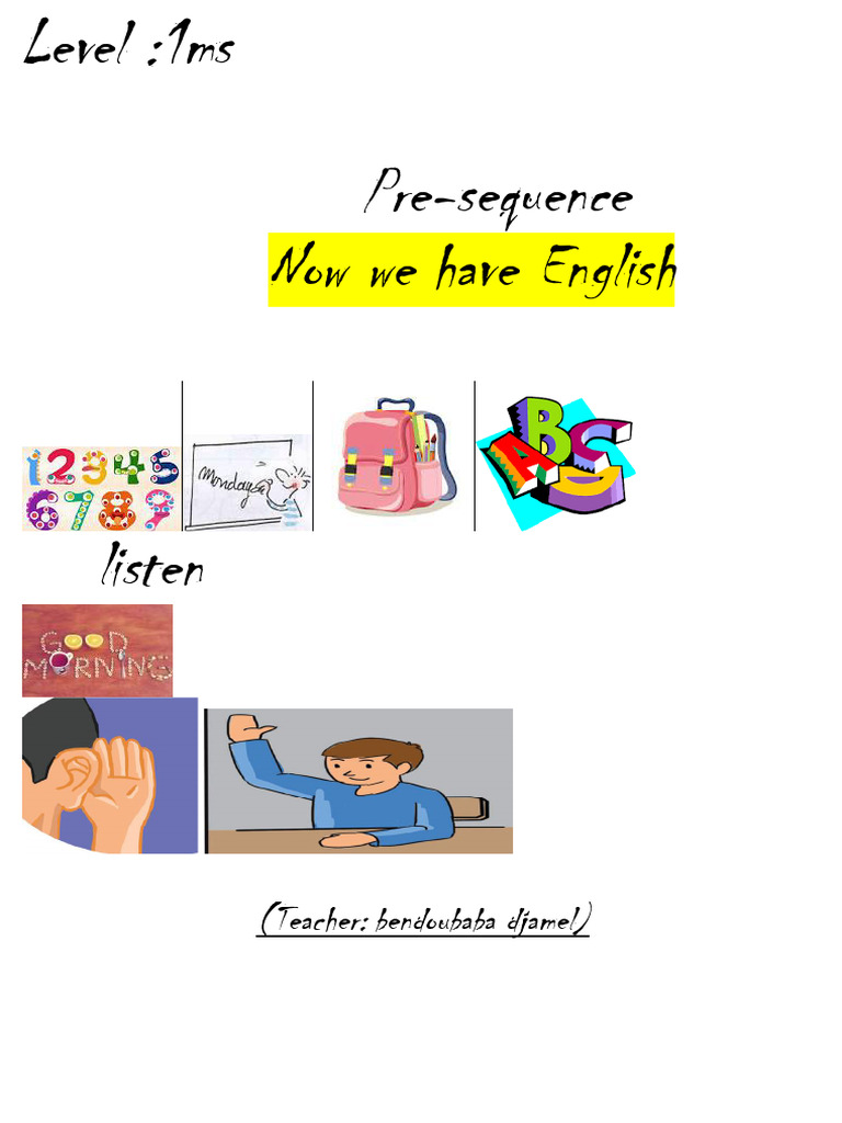 1ms Pre Sequence Seq 1 2 3 by Djamel 2 | PDF | Consonant | Linguistics