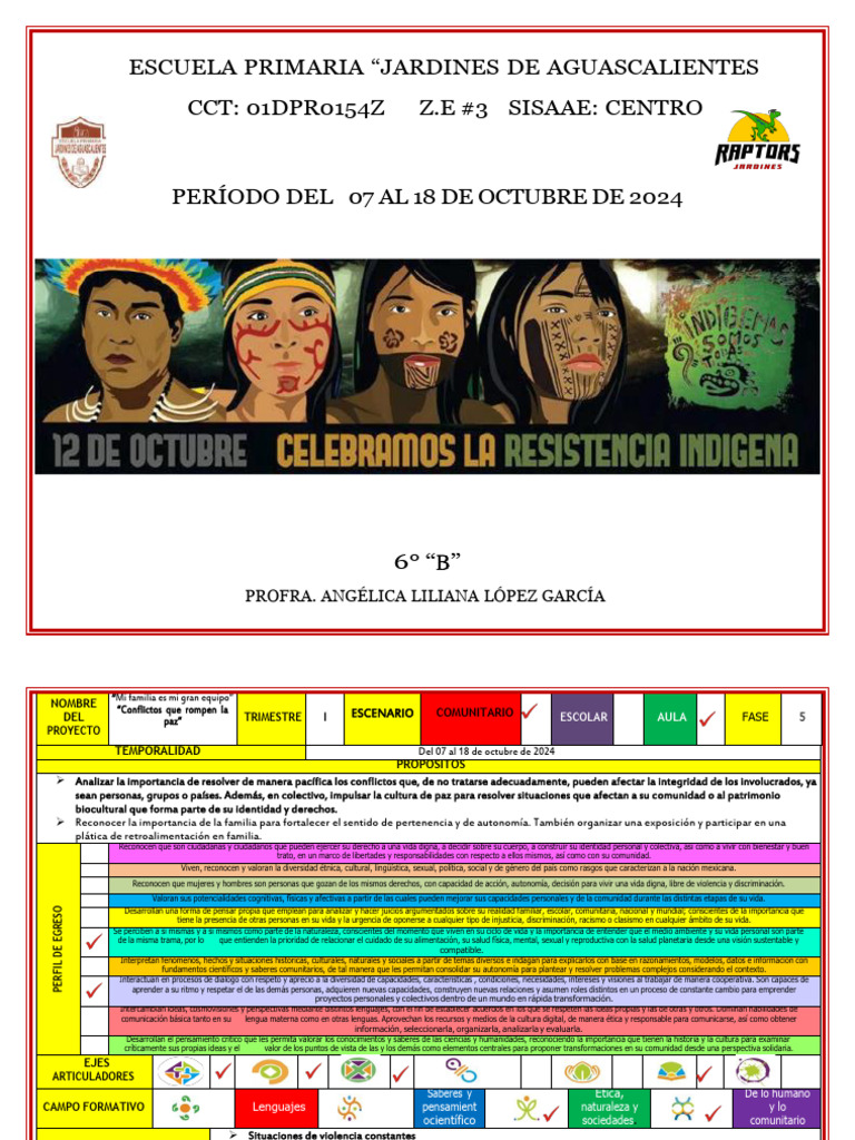 Proyecto "Mi familia es mi gran equipo" | PDF | Aprendizaje | Vida