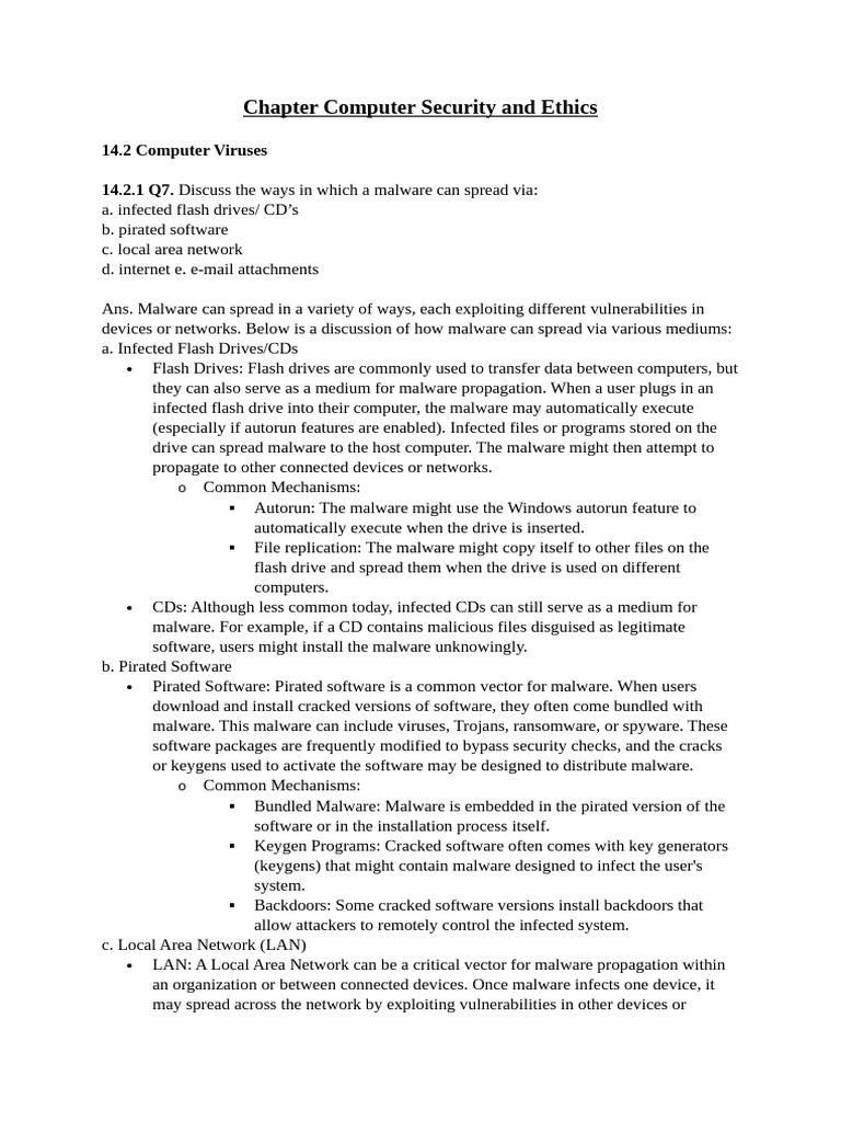 14 2computersecurityandethics | PDF | Malware | Ransomware