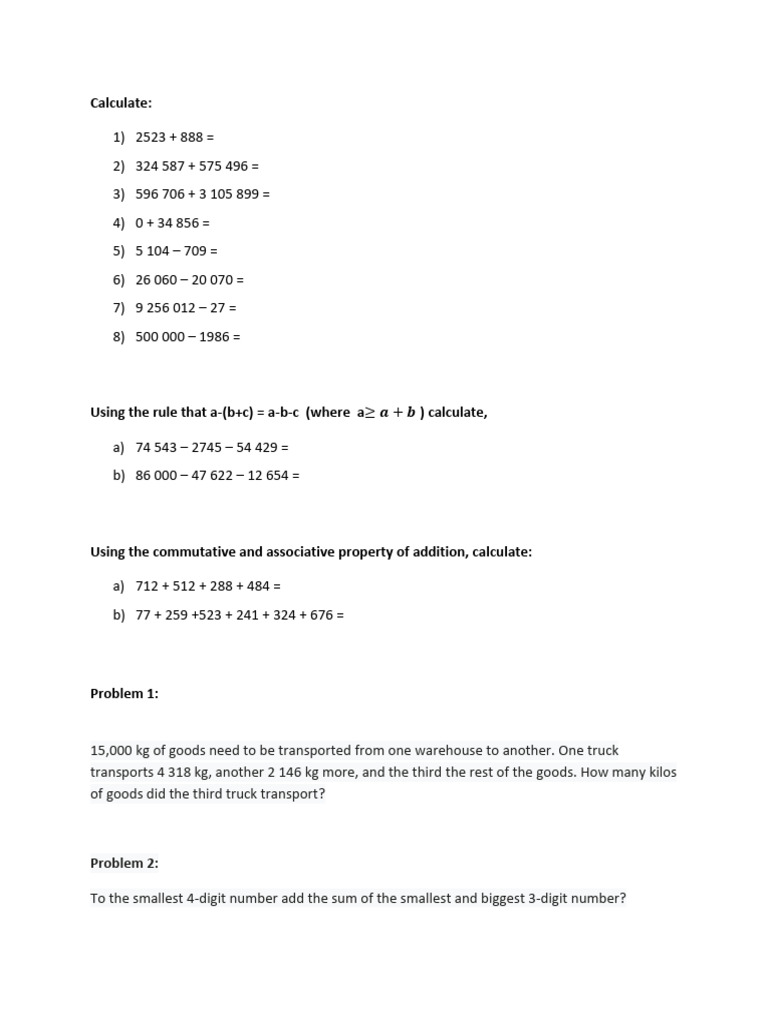 Math Problem Solving Exercises | PDF | Teaching Methods & Materials ...