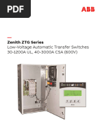 GE Zenith ZTG Series ATS Overview | PDF | Switch | Power Supply