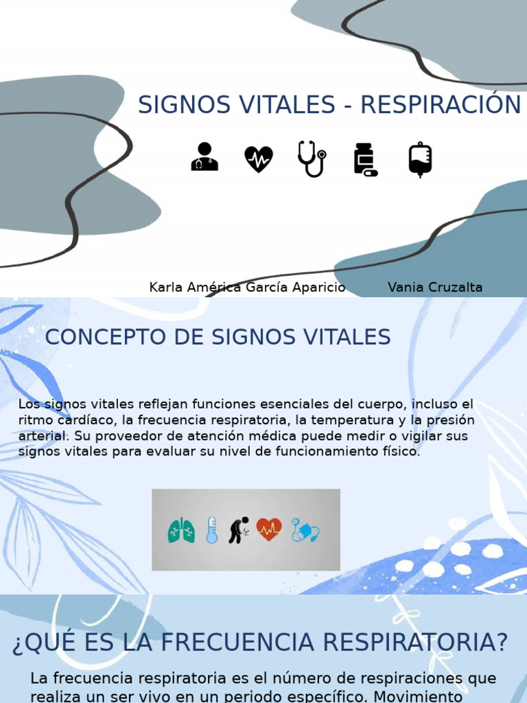 Signos Vitales | PDF | Sistema respiratorio | Pulmón