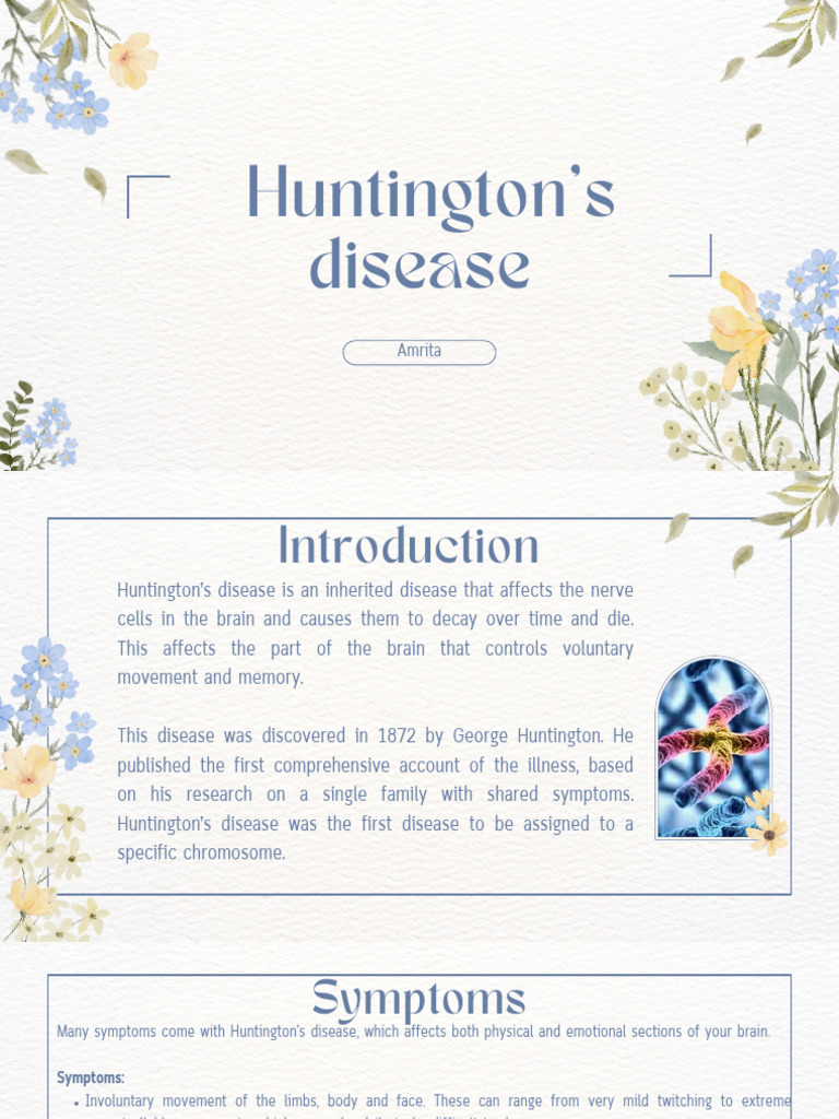 Understanding Huntington's Disease Symptoms | PDF | Human Diseases And ...