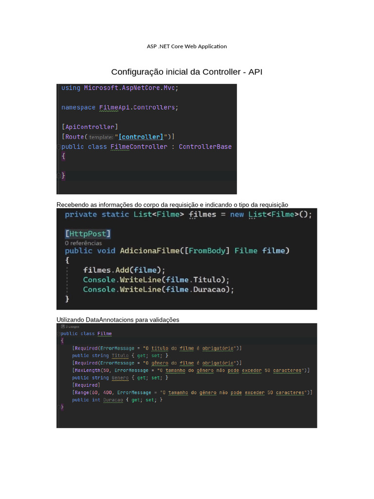 Documentação Web Api | PDF | Classe (programação de computadores ...