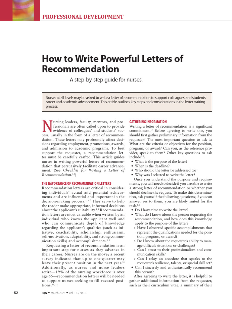 How To Write Powerful Letters of Recommendation 1679996688 | PDF ...