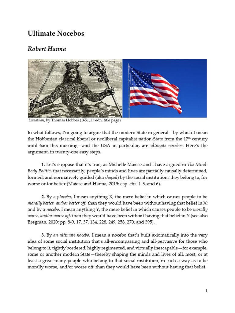 Modern State as Ultimate Nocebo | PDF | Second Amendment To The United ...