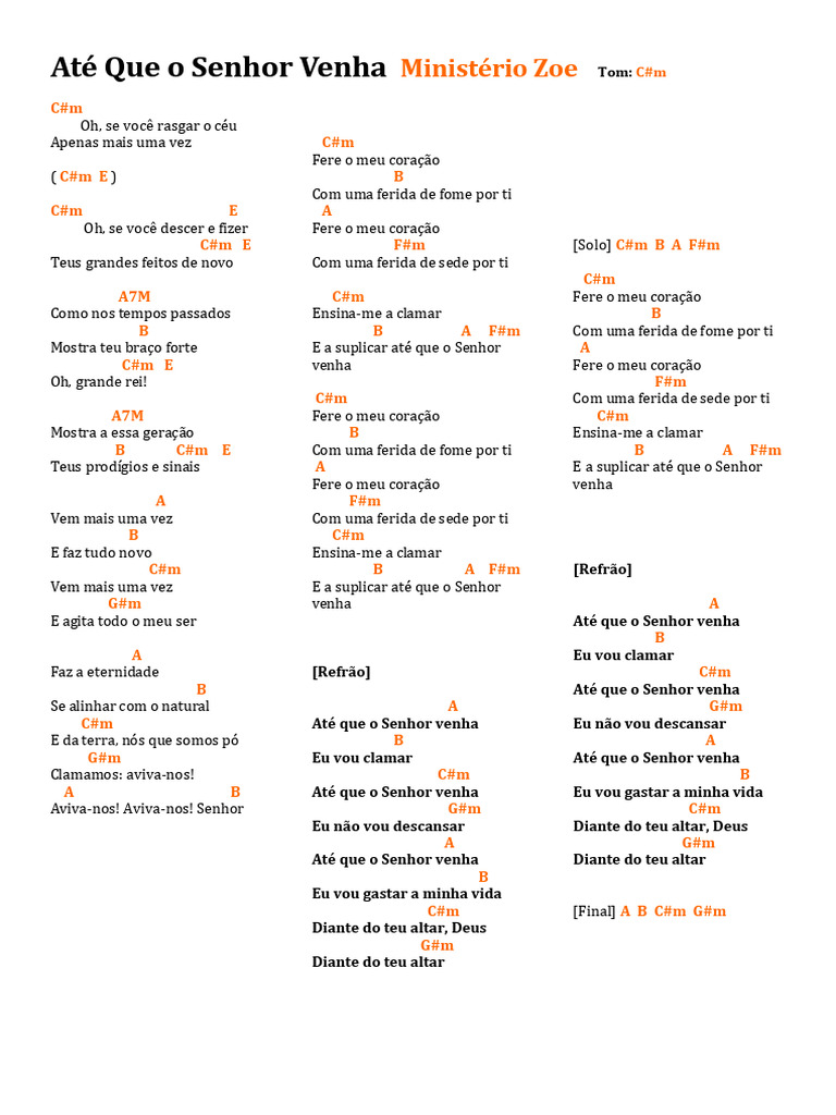 Letra e Cifra de 