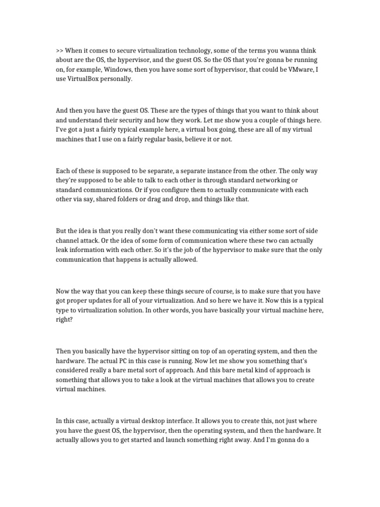 Secure Virtualization Essentials | PDF | Virtualization | Virtual Machine