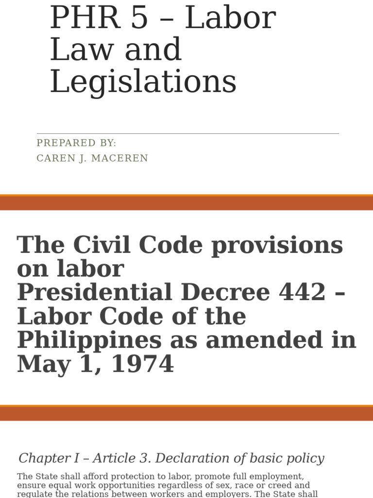 Overview of the 1974 Labor Code | PDF | Employment | Labour Law