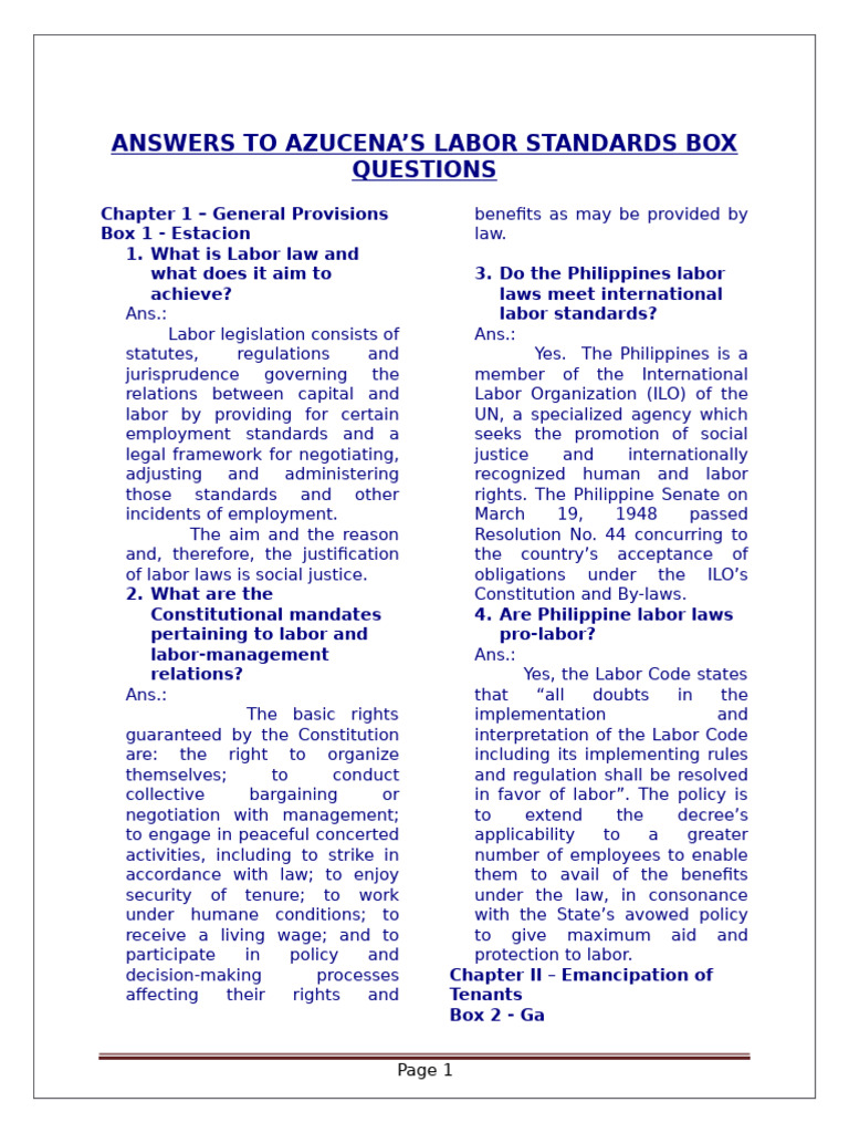 Dole Complaint and Labor Standards | PDF | Employment | Labour Law
