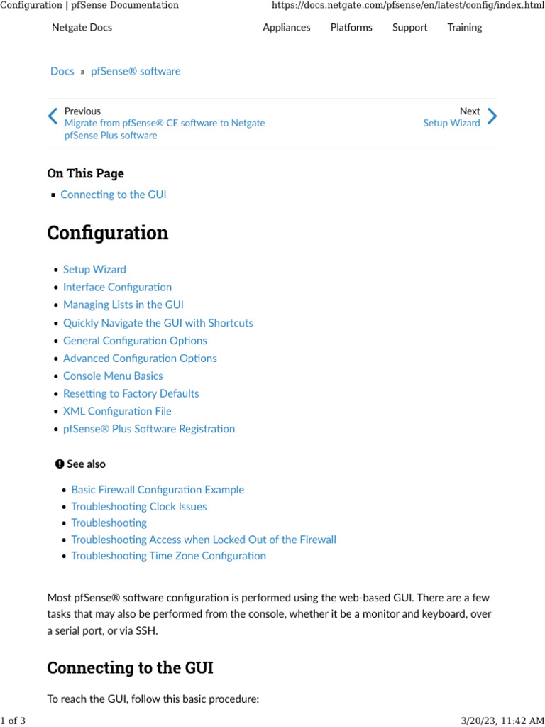 Configuration Pfsense Documentation | PDF | Ip Address | Firewall ...