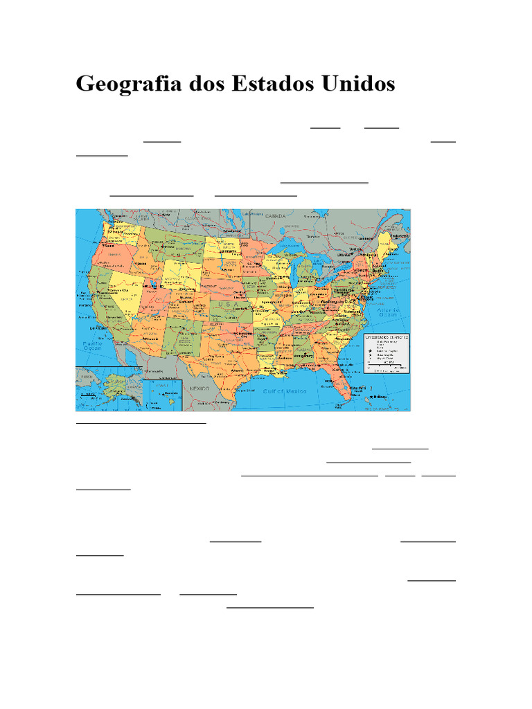 Geografia dos Estados Unidos | PDF | Os Estados Unidos | América do Norte