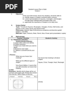 Grade 1 Lesson Plan: Basic Shapes | PDF | Shape | Rectangle