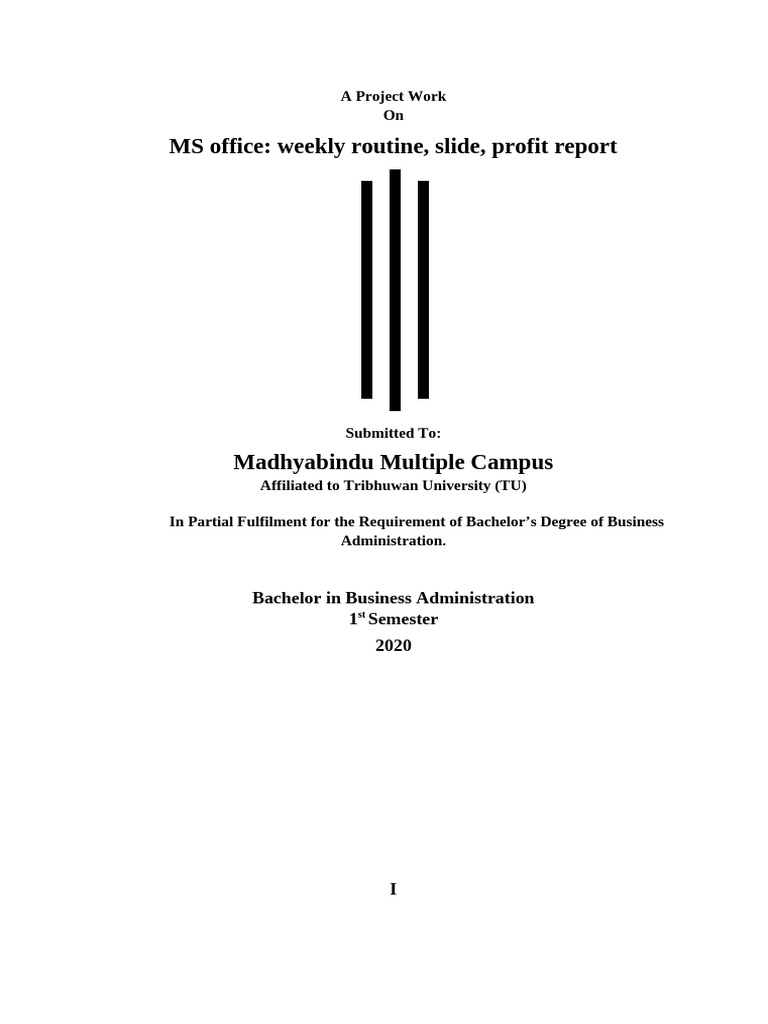 MS Office Project: Routine & Reports | PDF | Microsoft Power Point ...