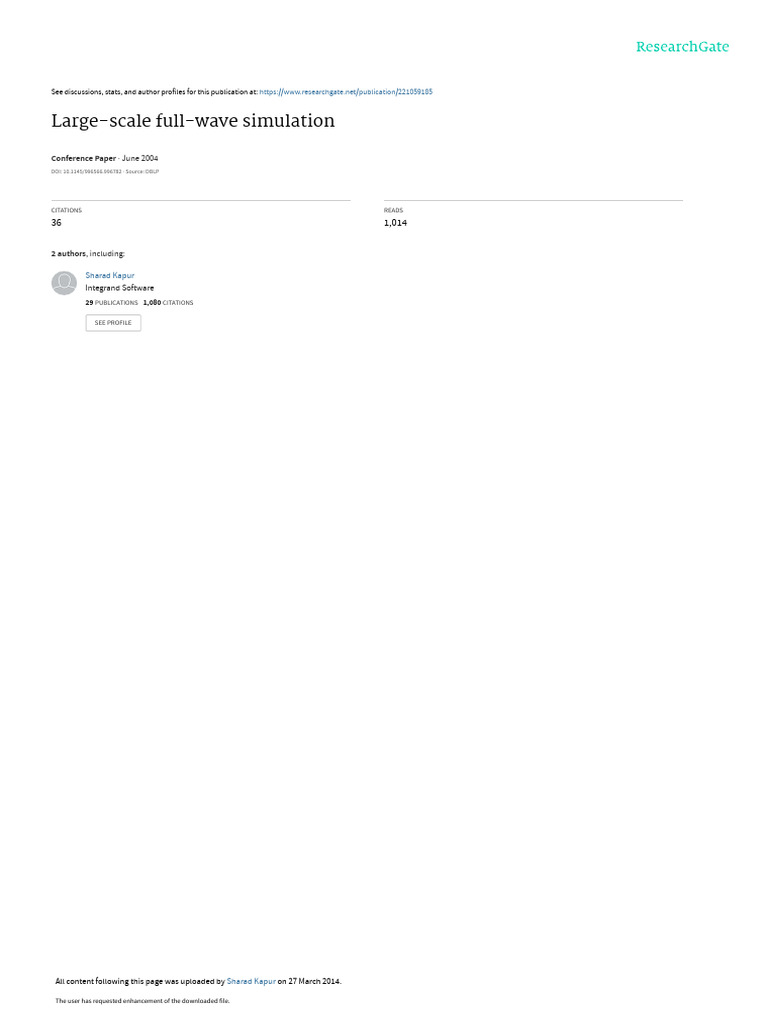 Large-Scale Full-Wave Simulation | PDF | Basis (Linear Algebra ...