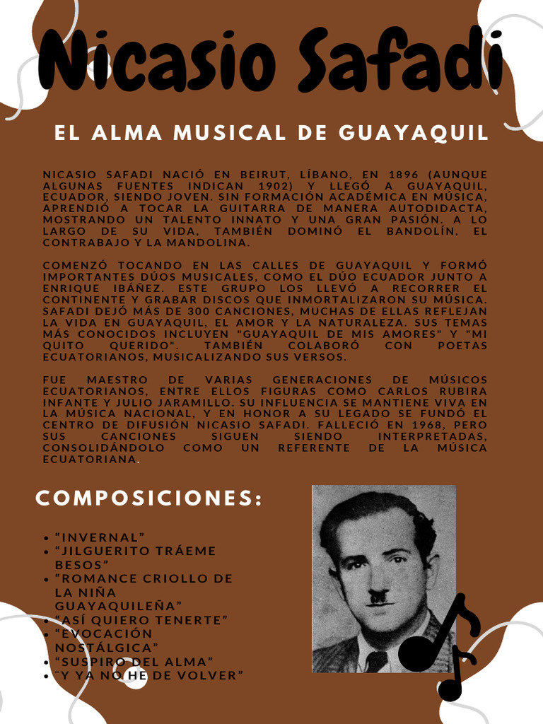 Biografía de Nicasio Safadi | PDF