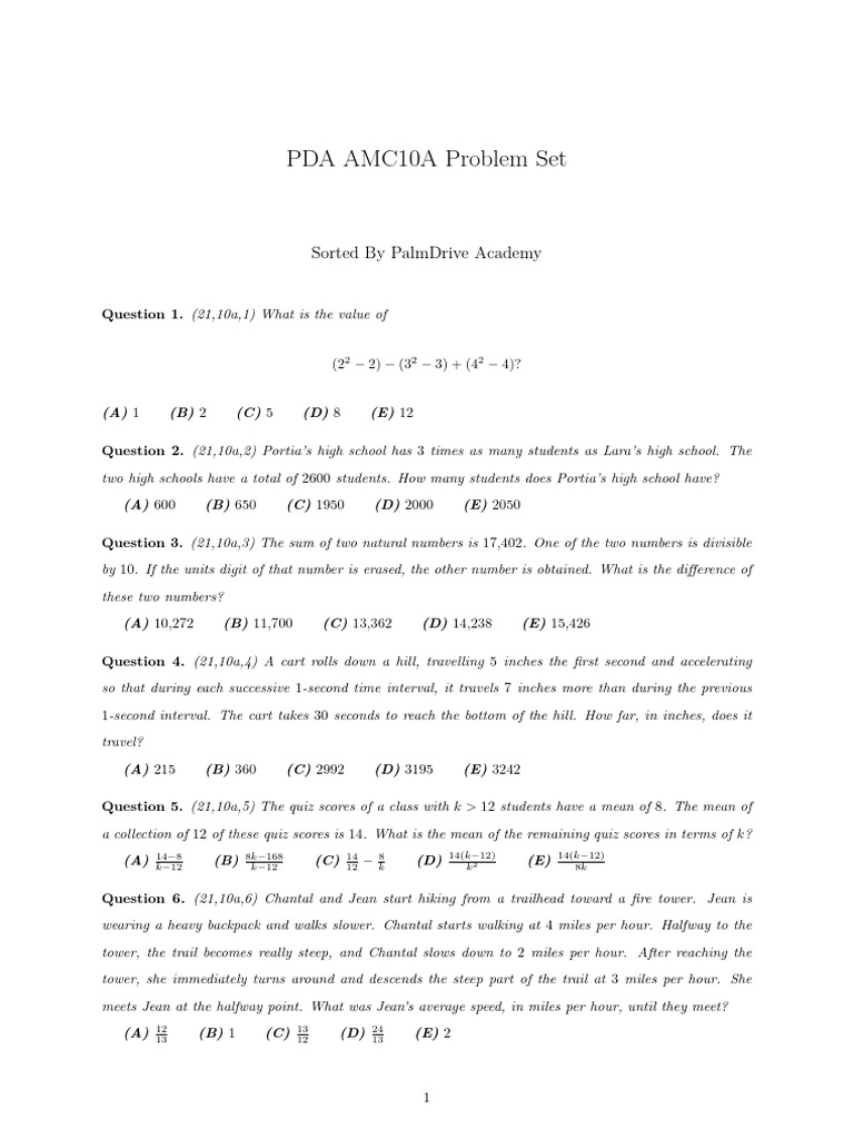 1-10 Practice | PDF | Mathematical Notation | Elementary Mathematics