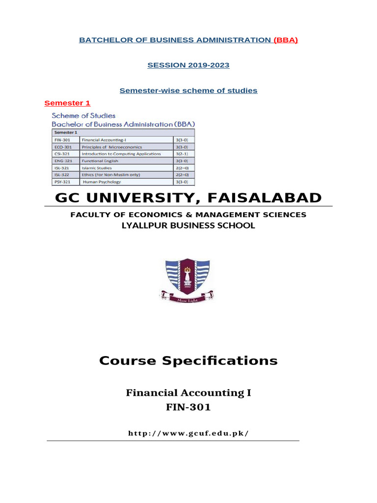 BBA Course Outline: Accounting & Economics | PDF | Monopoly ...