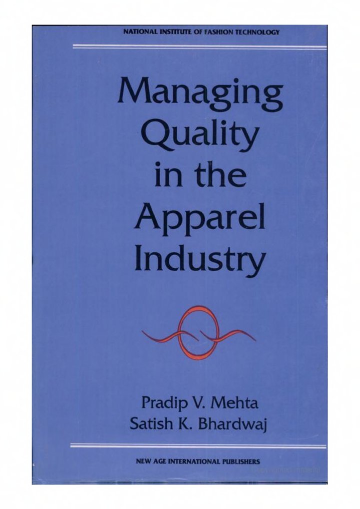 Managing Quality in Apparel Industry PDF