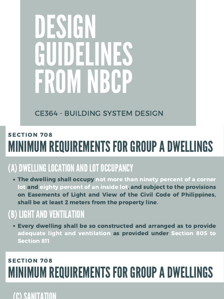 1.4 Design Guidelines From NBCP | PDF | Ventilation (Architecture) | Stairs