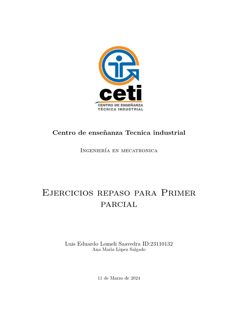 Ejercicios de Repaso Primer Parcial LELS | PDF