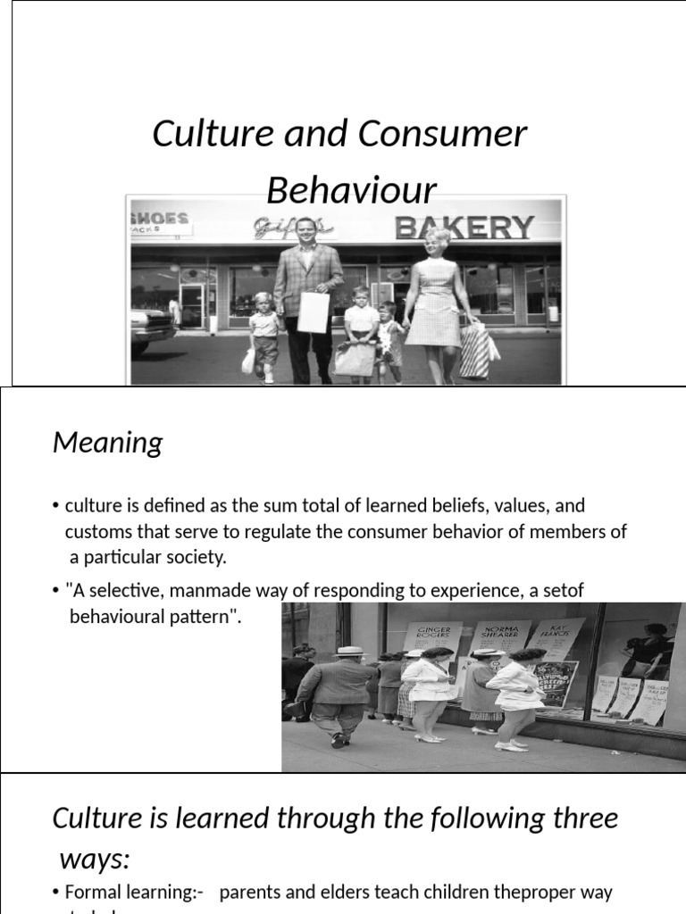Culture's Impact on Consumer Behavior | PDF | Consumer Behaviour | Behavior