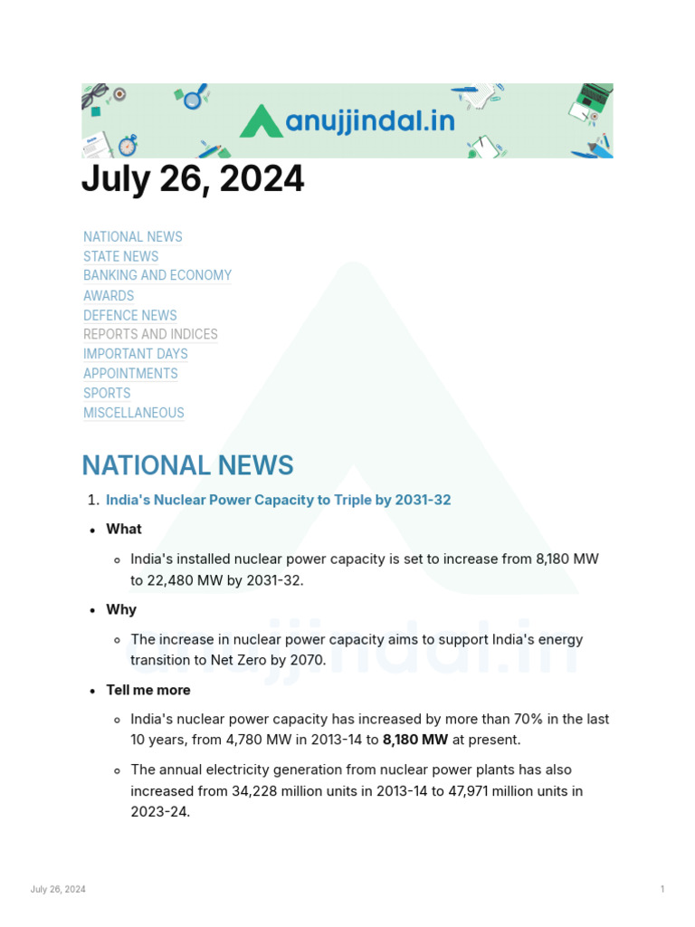 July 26 2024 1 Lyst1722257503742 | PDF | Banks | Nuclear Power