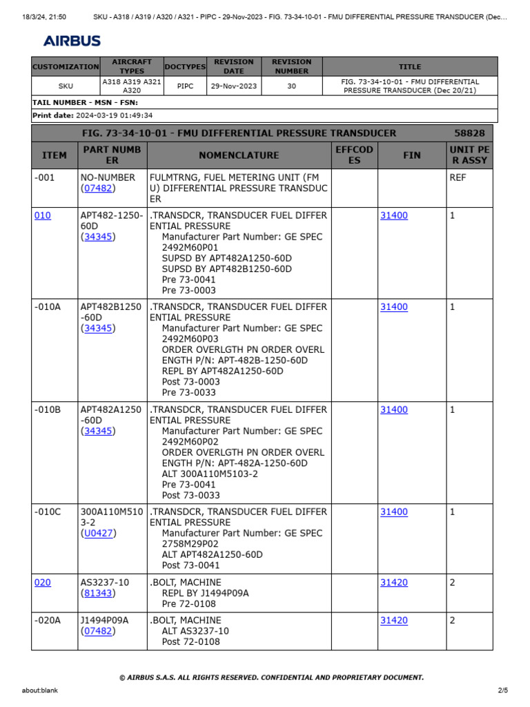 FMU Differential Pressure Transducer | PDF | Aircraft | Aviation