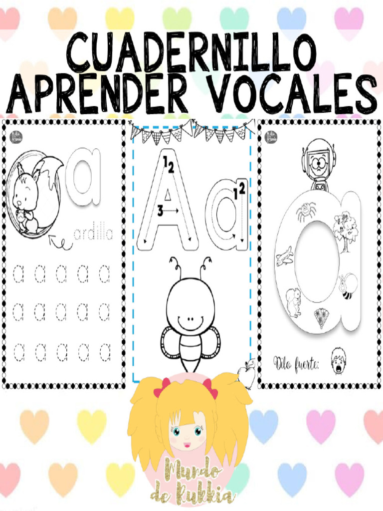 Cuadernillo para Aprender Las Vocales Por Mundo de Rukkia | PDF