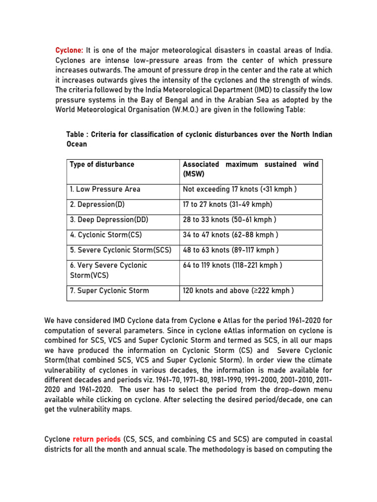Cyclone Vulnerability Assessment in India | PDF | Cyclone | Tropical ...
