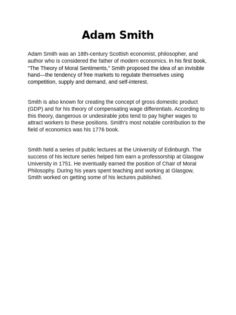 Adam Smith | PDF
