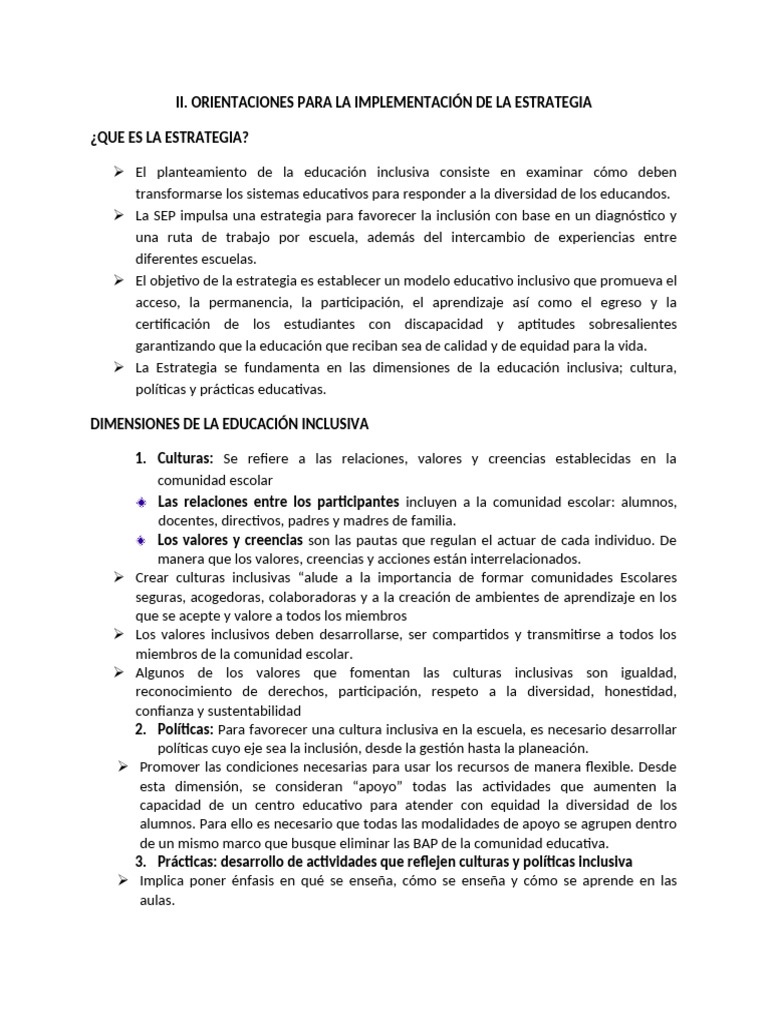 Ii. Orientaciones para La Implementacion de La Estrategia | PDF ...