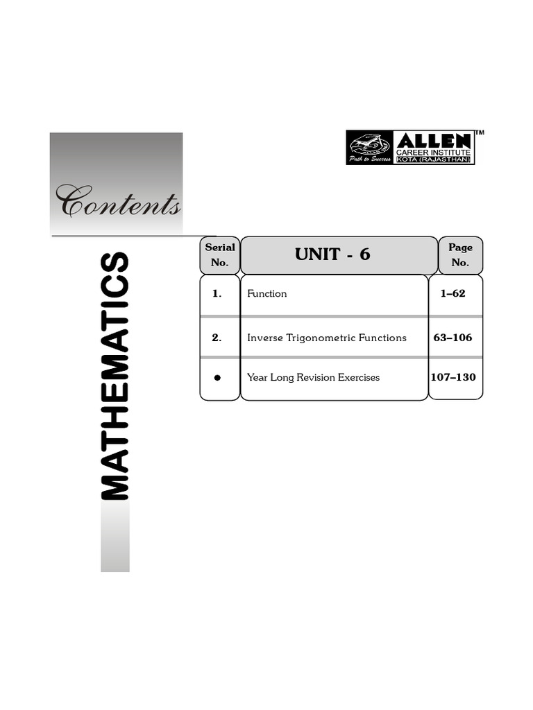 Unit 6 | PDF | Function (Mathematics) | Mathematical Relations