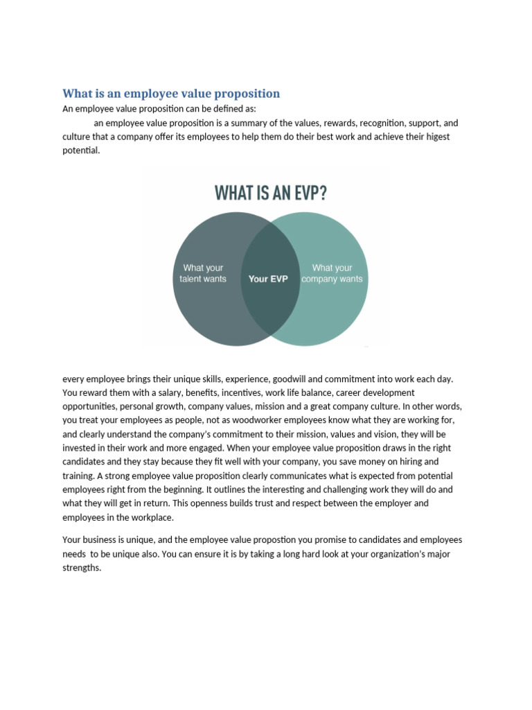 Understanding Employee Value Proposition | PDF | Employment | Brand
