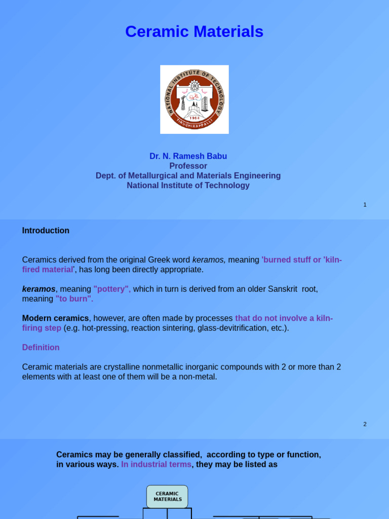 Ceramic Materials PPT Jan 2024 | PDF | Ceramics | Zirconium Dioxide