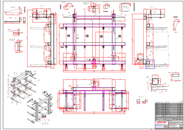 Pos. 12 Pos. 15 (1:1.5) Pos. 10 (1: 1.5) : Shuttle Frame 12 Pin | PDF