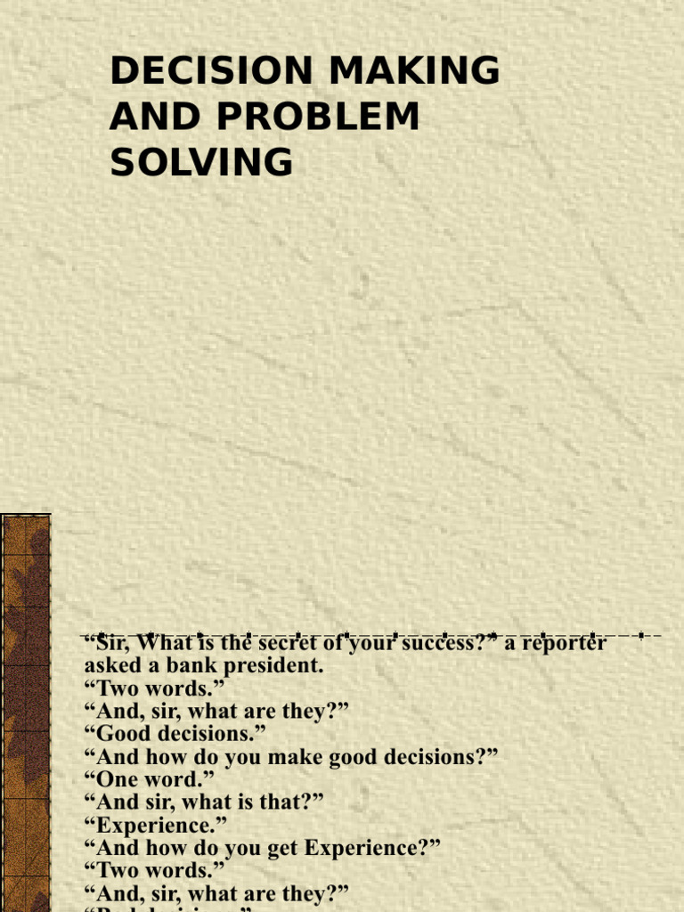 Effective Decision Making Strategies | PDF | Decision Making | Choice