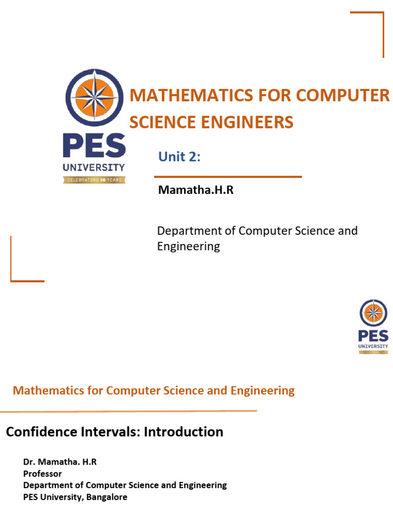 UE23MA242A - Unit-2 - Class-17!18!19 - Confidence Intervals ...