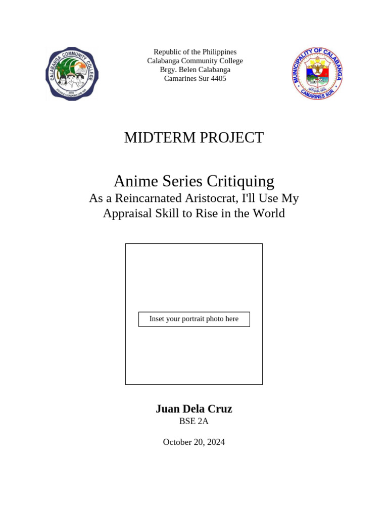Mt project format pdf