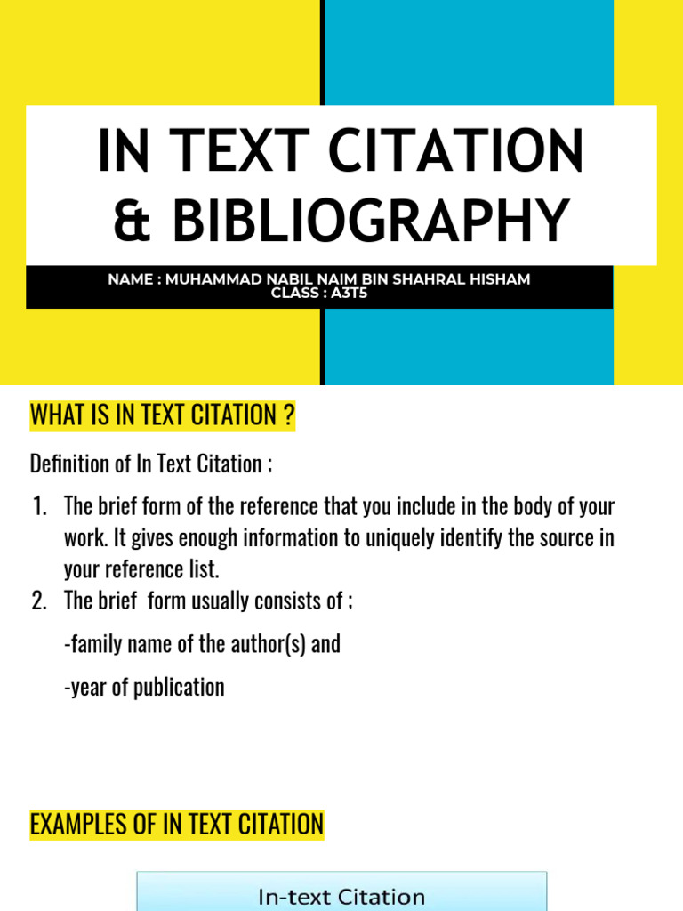 In Text Citation & Bibliography (Nabil) | PDF | Foreign Language Studies