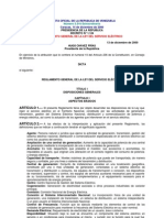 Reglamento Generaldela Leydel Servicio Electrico 2000
