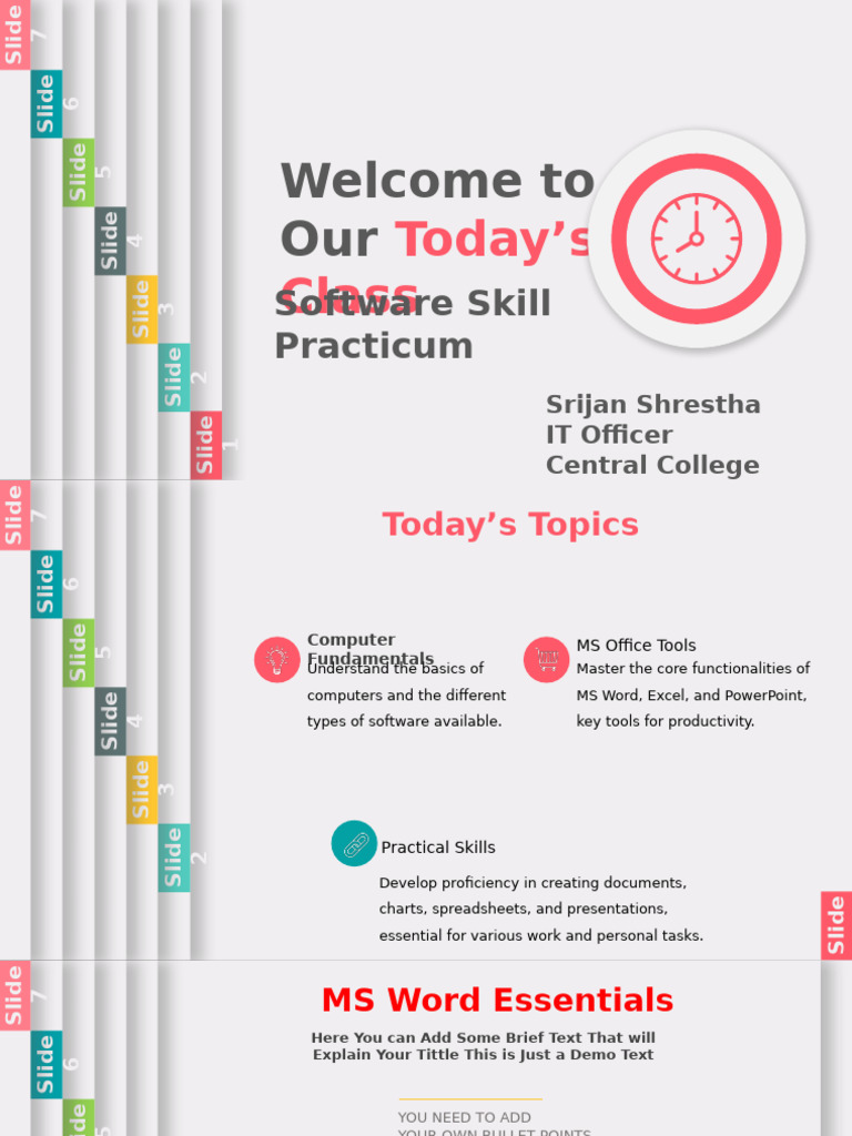 Animated Presenation Slide Template | PDF | Microsoft Word | Microsoft ...