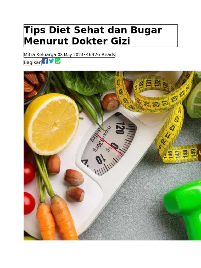 Tips Diet Sehat untuk Body Go…