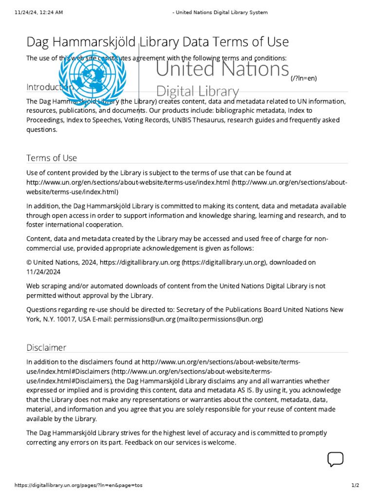 United Nations Digital Library System | PDF | Metadata | United Nations