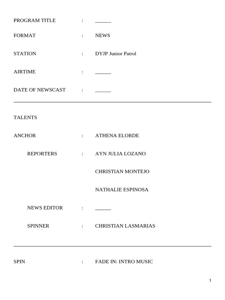 Broadcasting Practice Script | PDF | Mass Media | Broadcasting