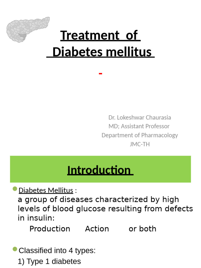 Diabetes Mellitus Treatment Pdf Insulin Diabetes