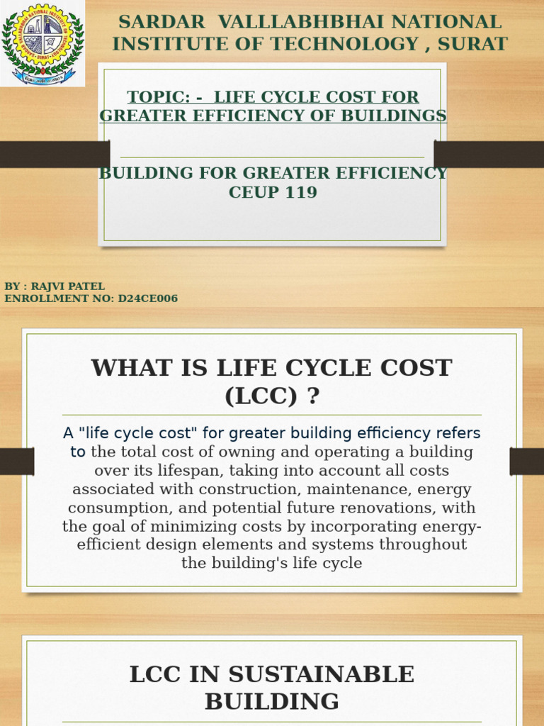 Life Cycle Cost for Building Efficiency | PDF | Efficient Energy Use ...