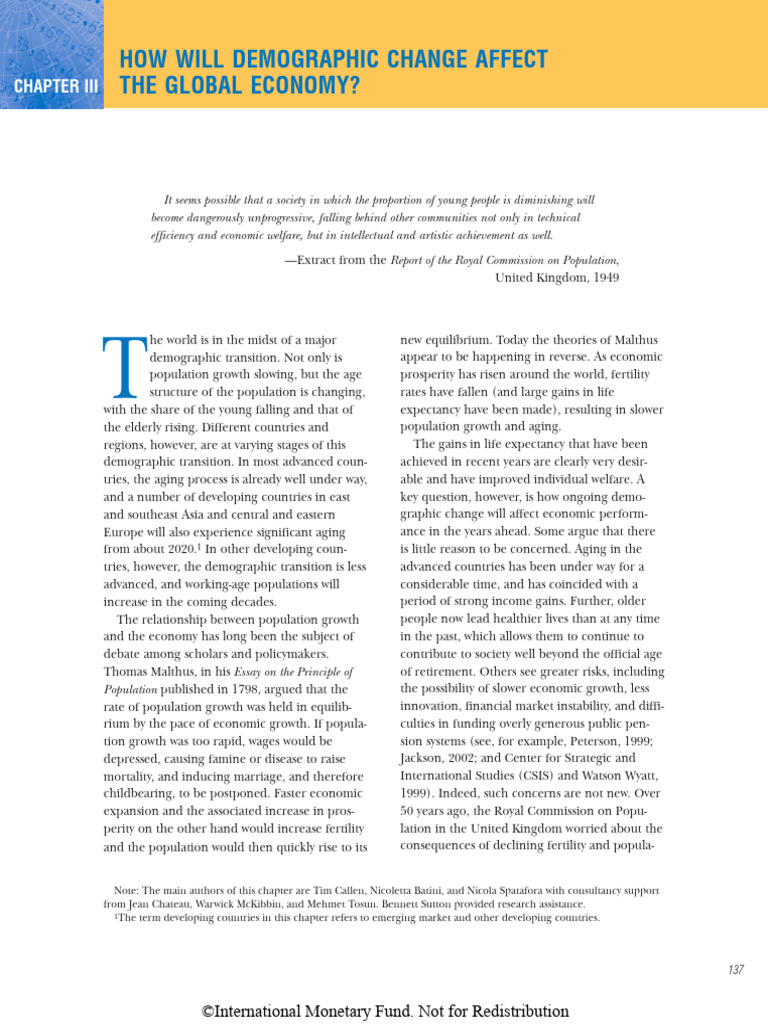 Demographic Change and Economic Impact | PDF | Gross Domestic Product ...