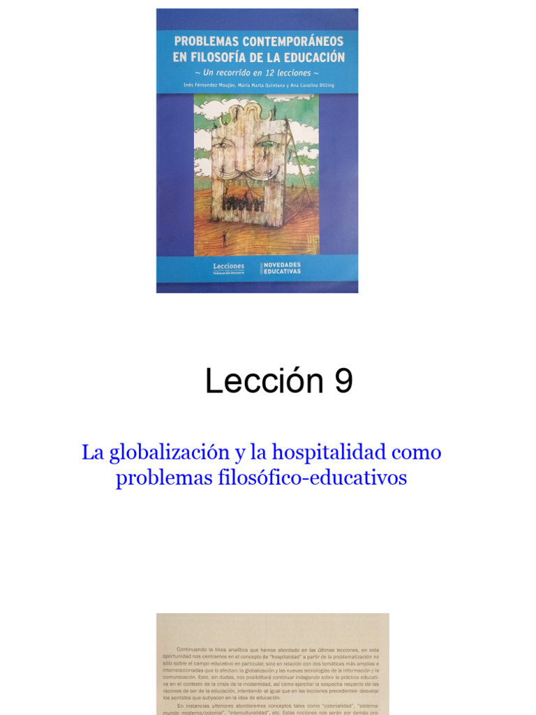 La Globalización y La Hospitalidad Como Problema Filosófico-Educativo | PDF